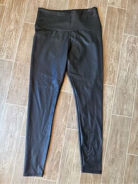 Viv Collection Faux Leather Leggings - Black